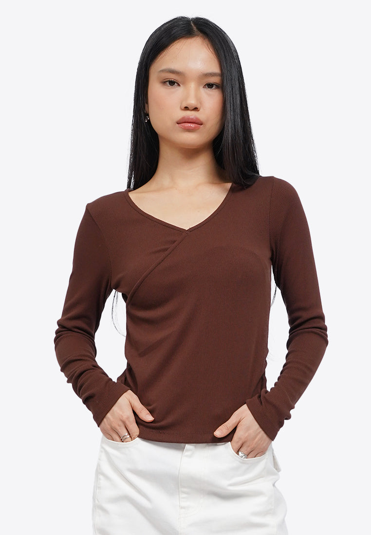 Long Sleeve Wrapped Top