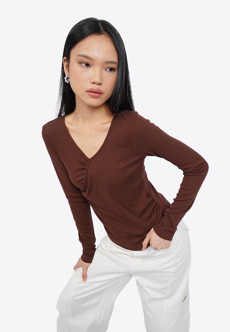 Long Sleeve Wrapped Top