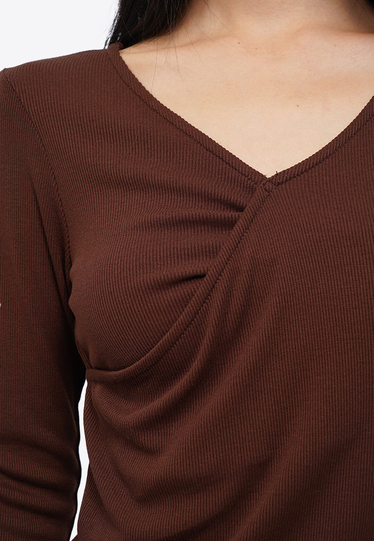 Long Sleeve Wrapped Top