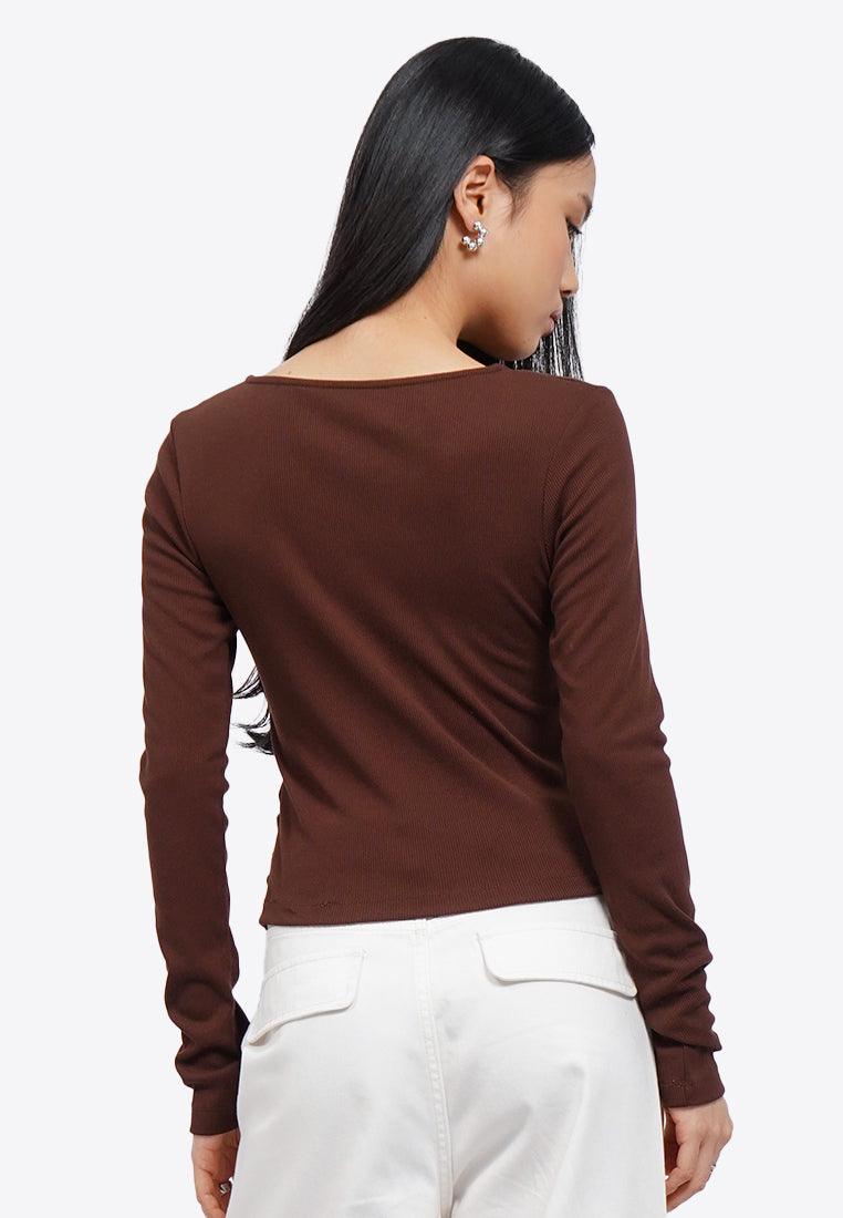 Long Sleeve Wrapped Top