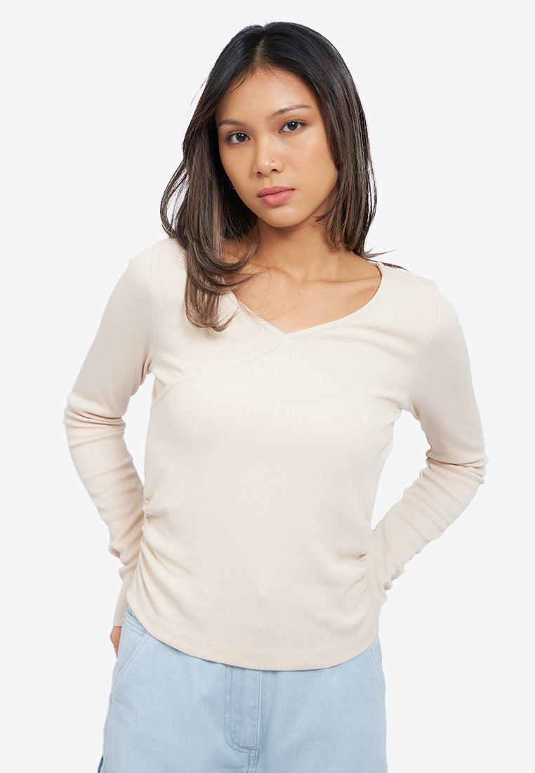 Long Sleeve Wrapped Top