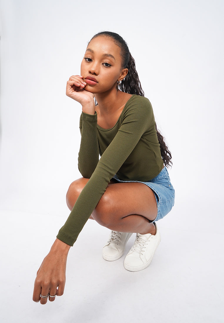 Long Sleeve Rib Top