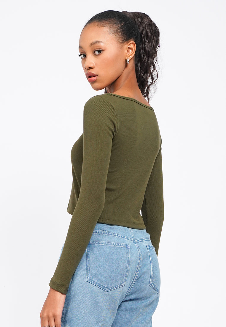 Long Sleeve Rib Top