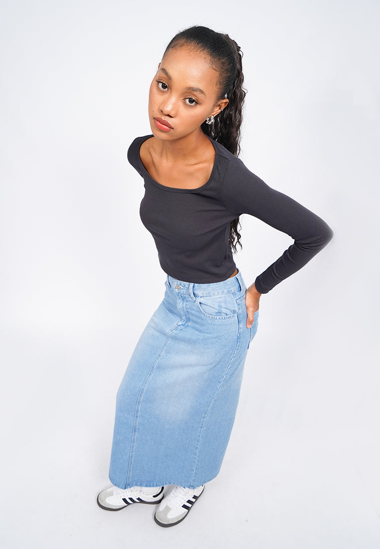 Long Sleeve Rib Top