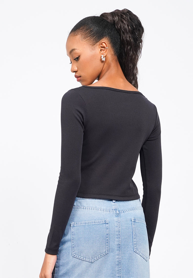 Long Sleeve Rib Top