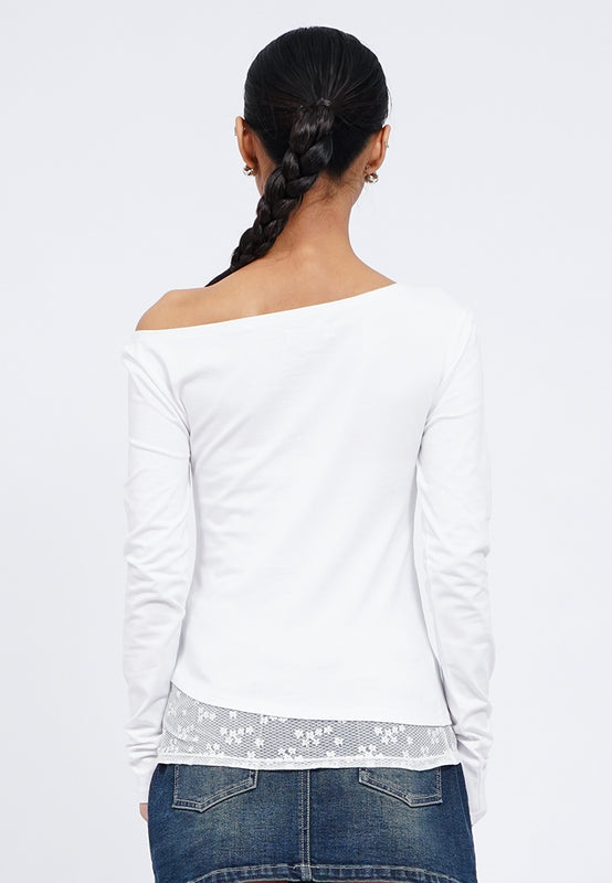 Long Sleeve Top with Lace Details