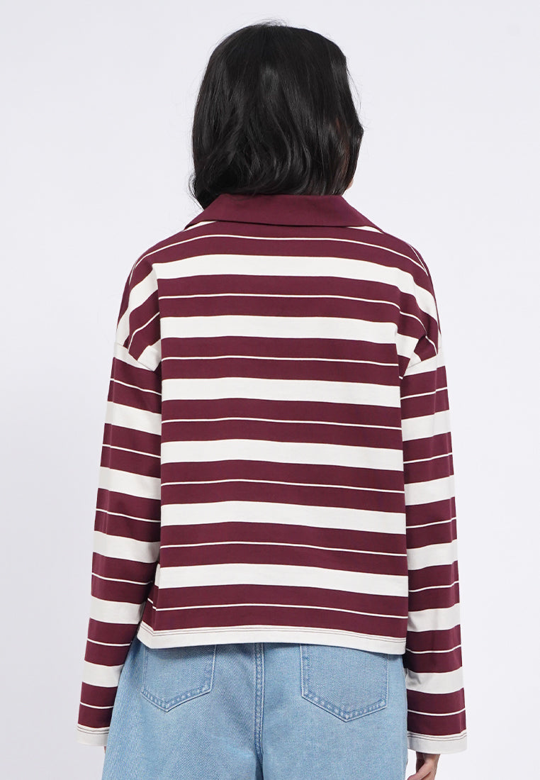 Long Sleeve Stripes Rugby T-Shirt