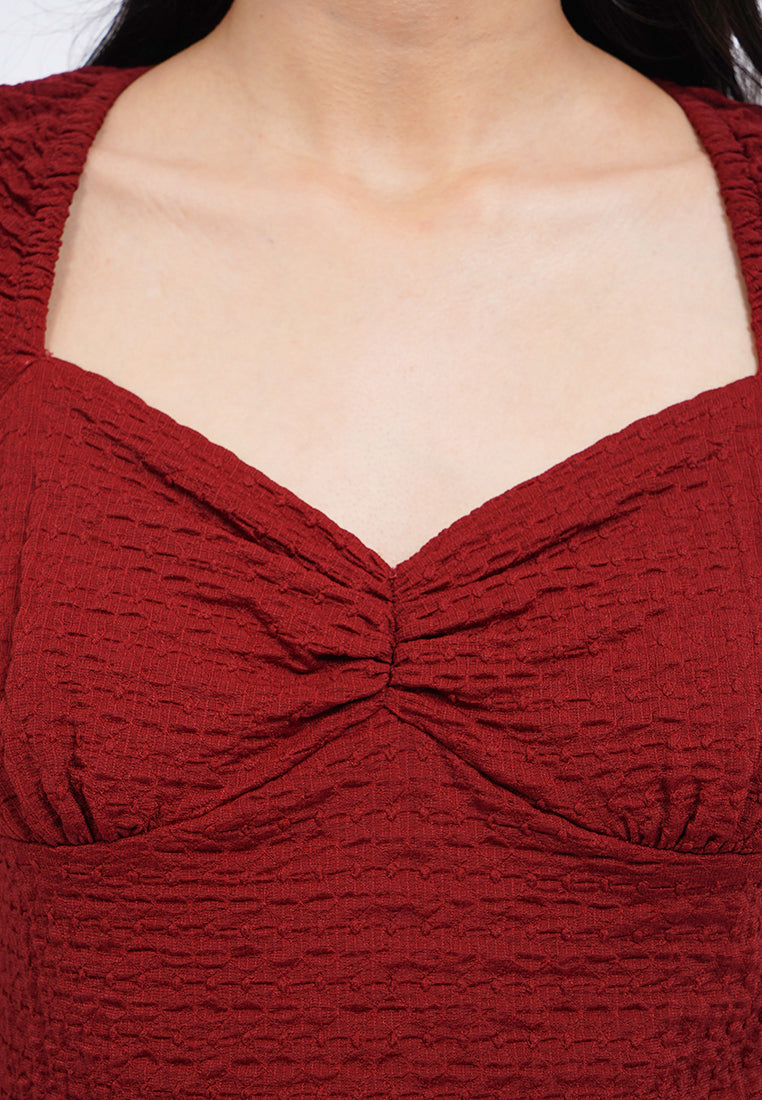 Textured Long Sleeve Knit Top