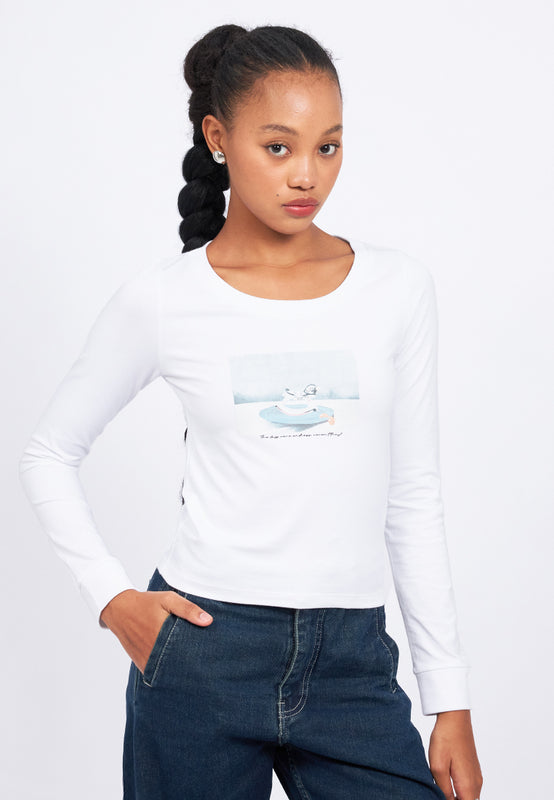 Scoop Neck Long Sleeve Top