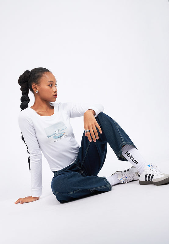 Scoop Neck Long Sleeve Top