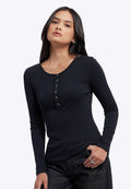 Button Up Long Sleeve Top