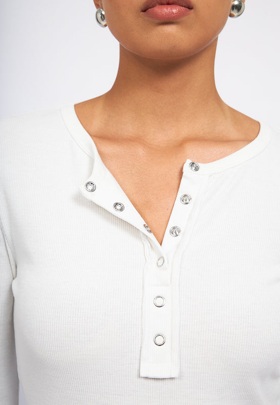 Button Up Long Sleeve Top
