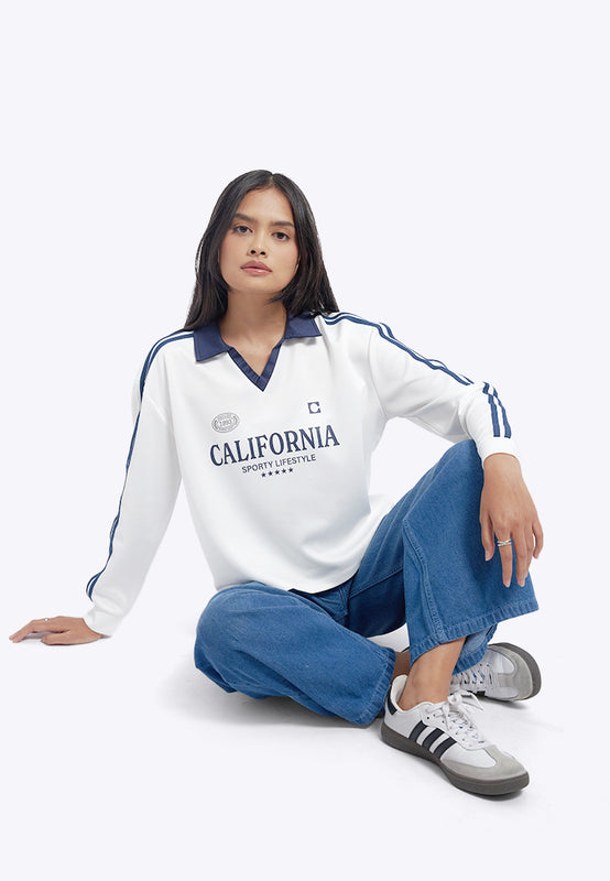Printed Long Sleeve Loose Jersey