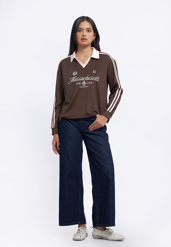 Printed Long Sleeve Loose Jersey