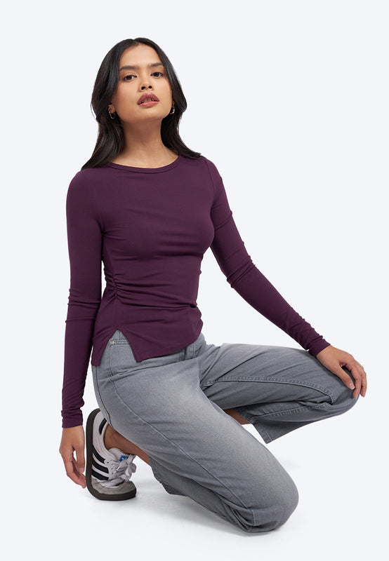 Long Sleeve Asymmetric Top