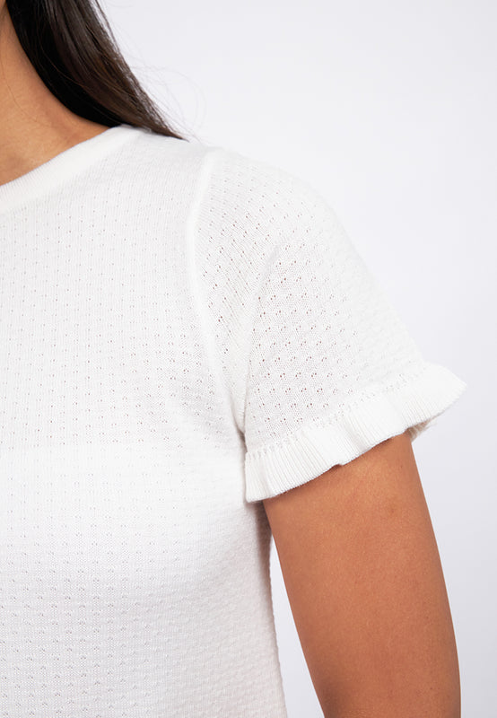 Textured Peplum Knit Top