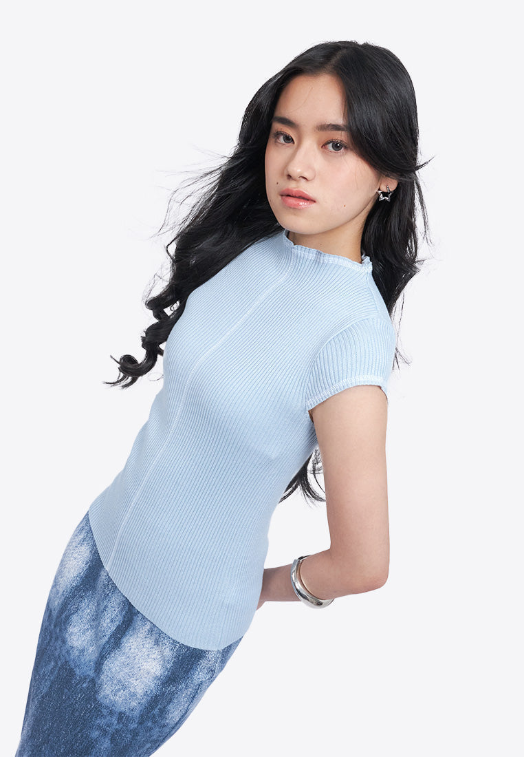Cap Sleeve Column Knit Top
