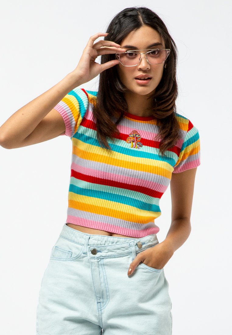 Multicolor Top with Embroidery