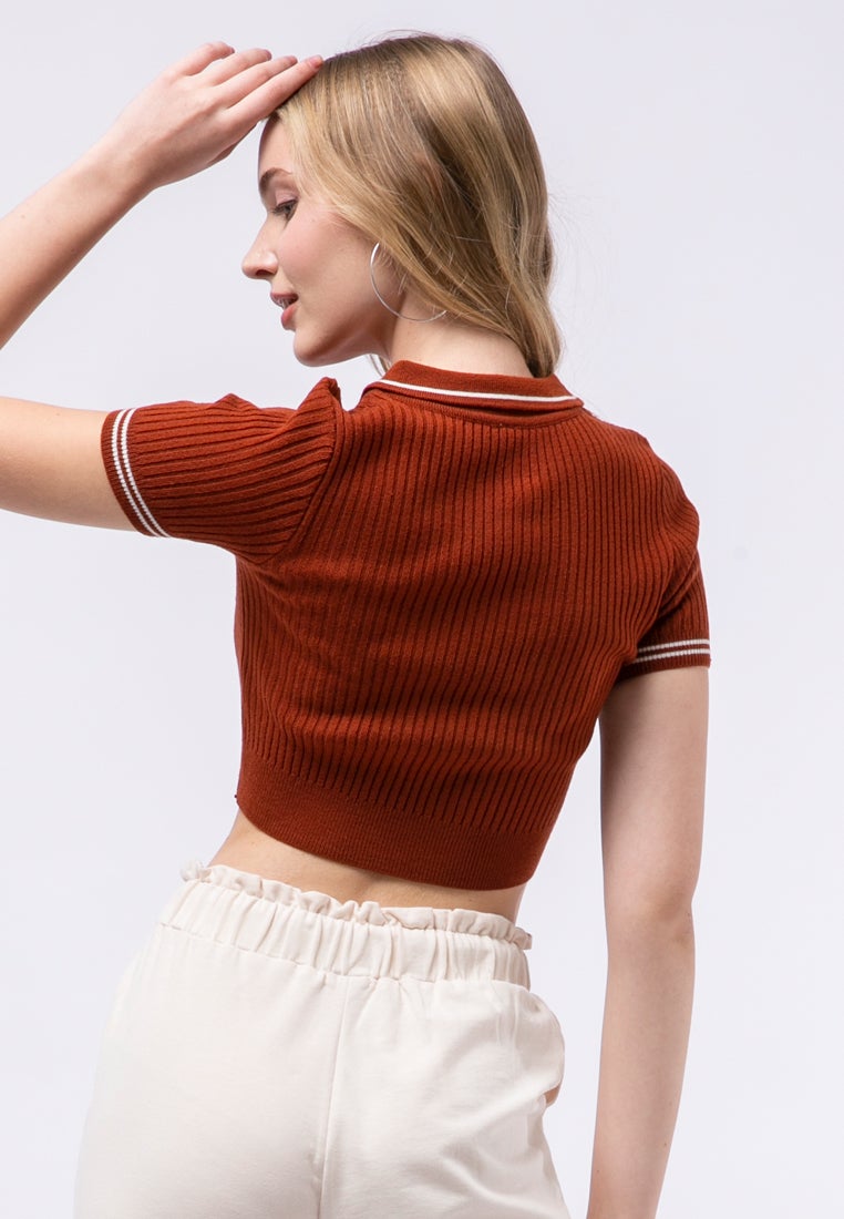 Rib Polo Top