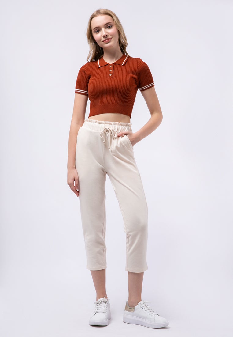 Rib Polo Top