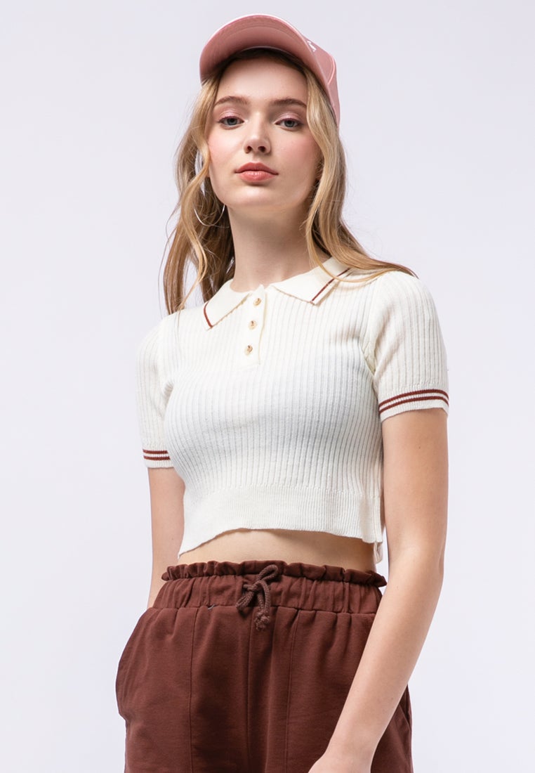 Rib Polo Top