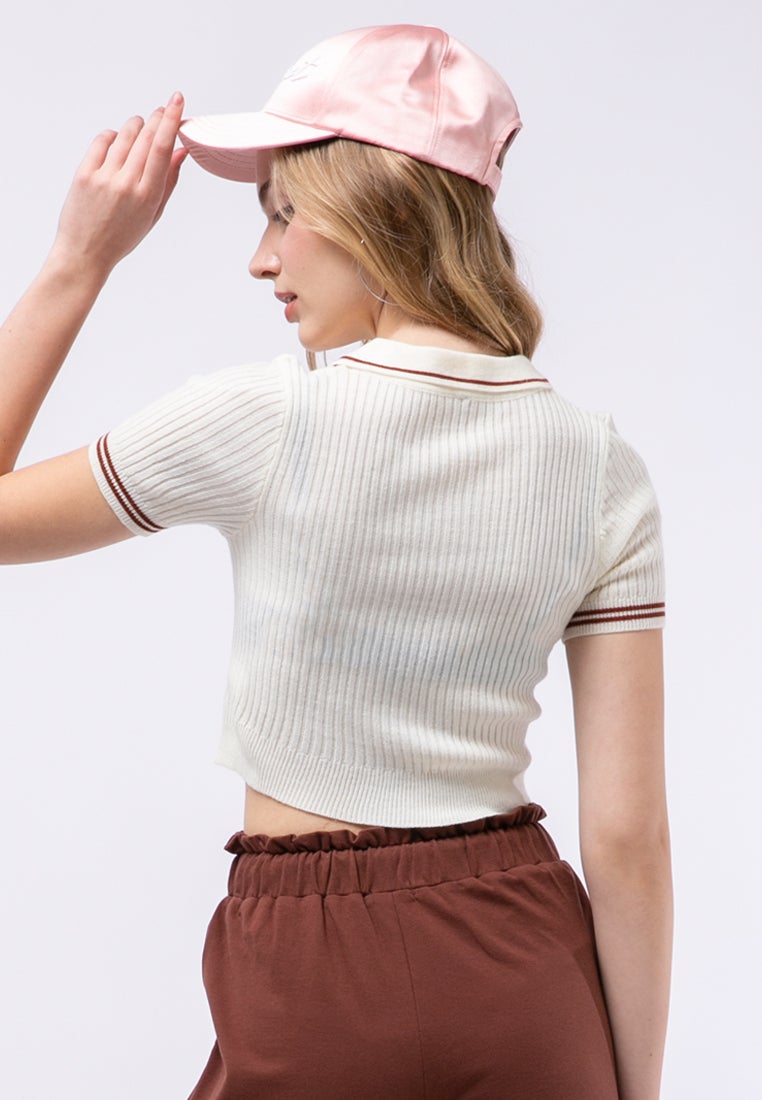 Rib Polo Top
