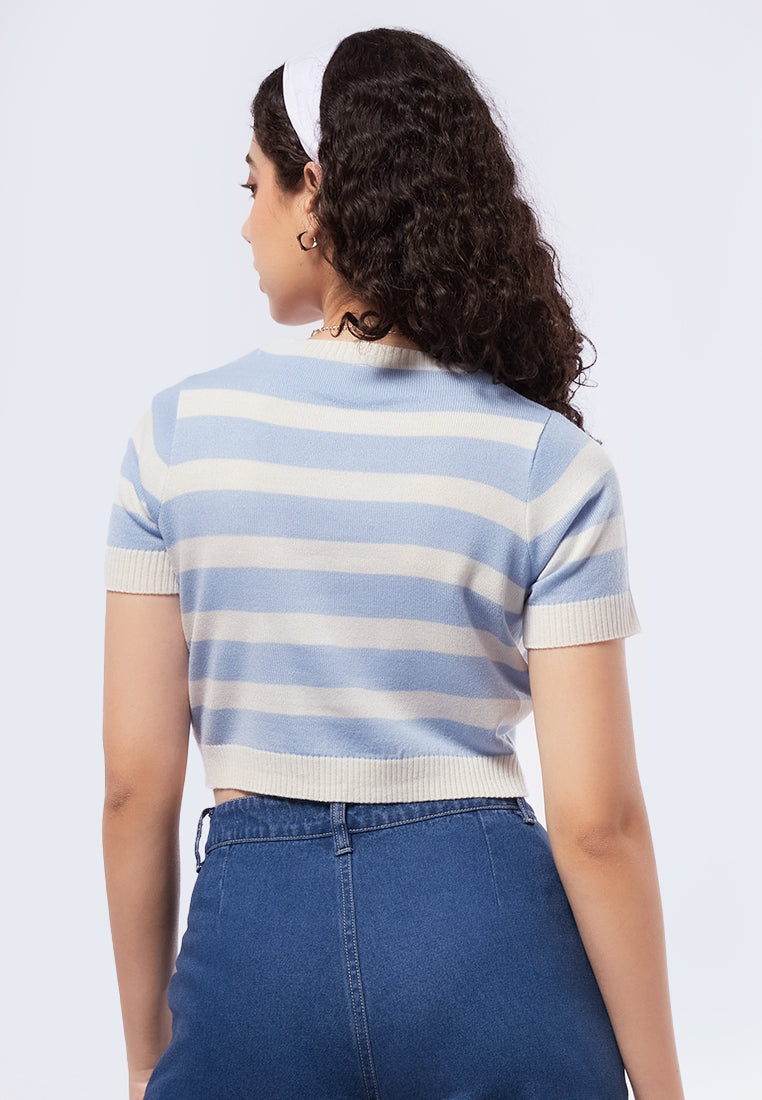 Striped Knit Crop Top