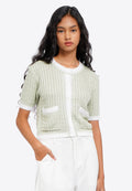 Contrast Hem Knit Top