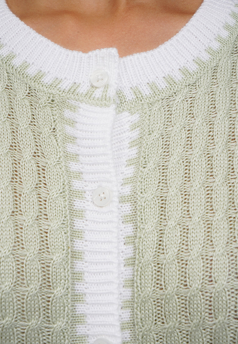 Contrast Hem Knit Top