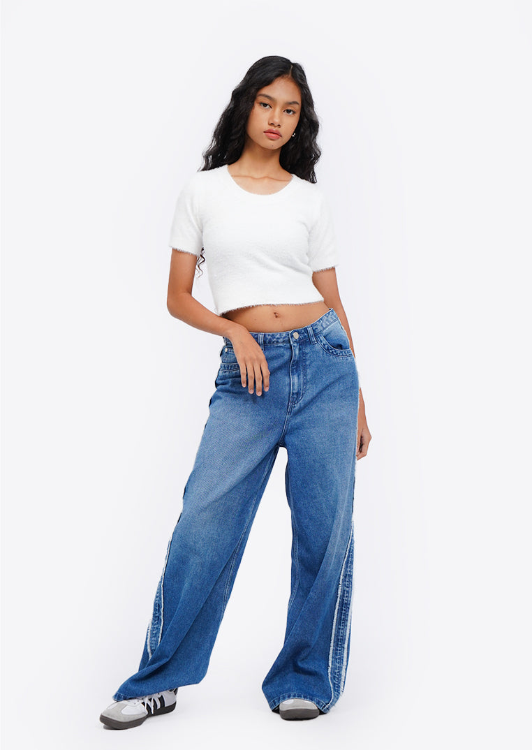Fur Textured Crop Top