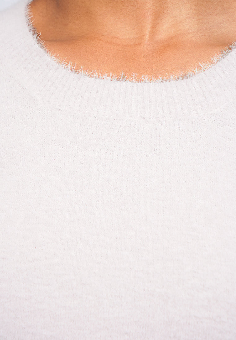 Short Sleeve Furry Crop Top