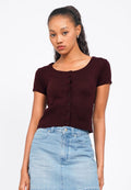 Button Up Short Sleeve Top