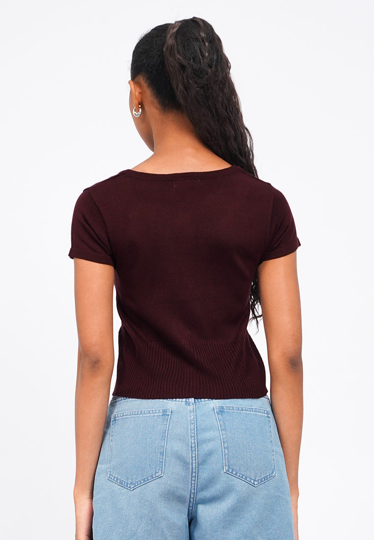 Button Up Short Sleeve Top