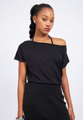 Strap Details One Shoulder Top