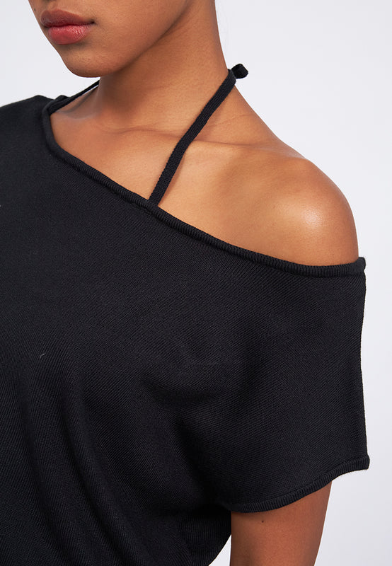 Strap Details One Shoulder Top