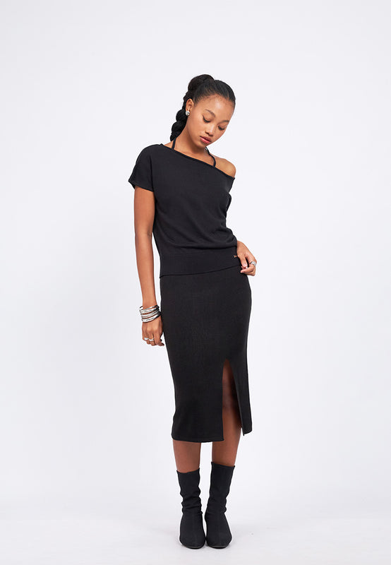 Strap Details One Shoulder Top