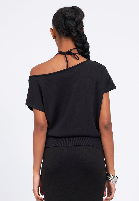 Strap Details One Shoulder Top
