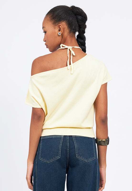 Strap Details One Shoulder Top