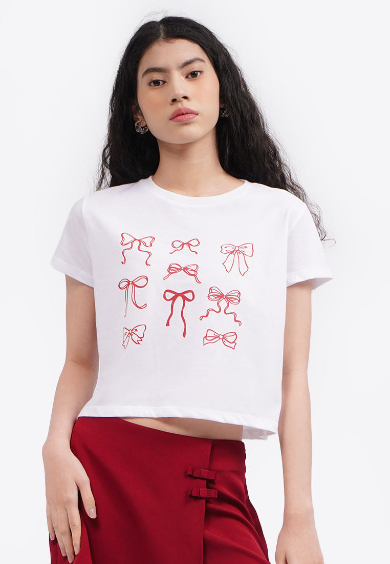 Short Sleeve Graphic Crop T-Shirt