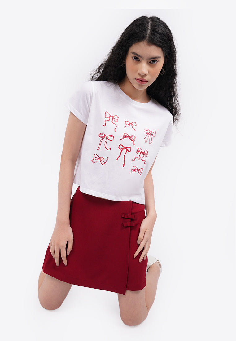 Short Sleeve Graphic Crop T-Shirt