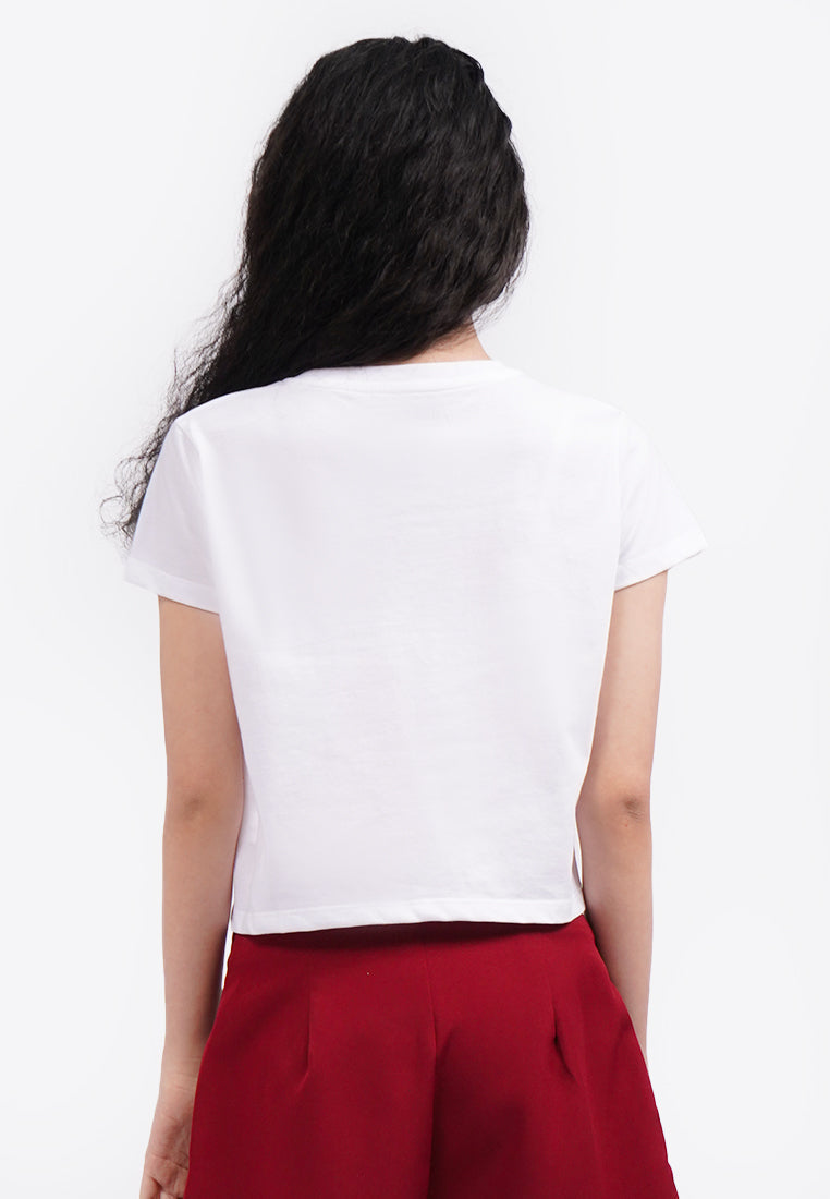 Short Sleeve Graphic Crop T-Shirt
