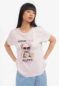 Short Sleeve Graphic T-Shirt L.Pink