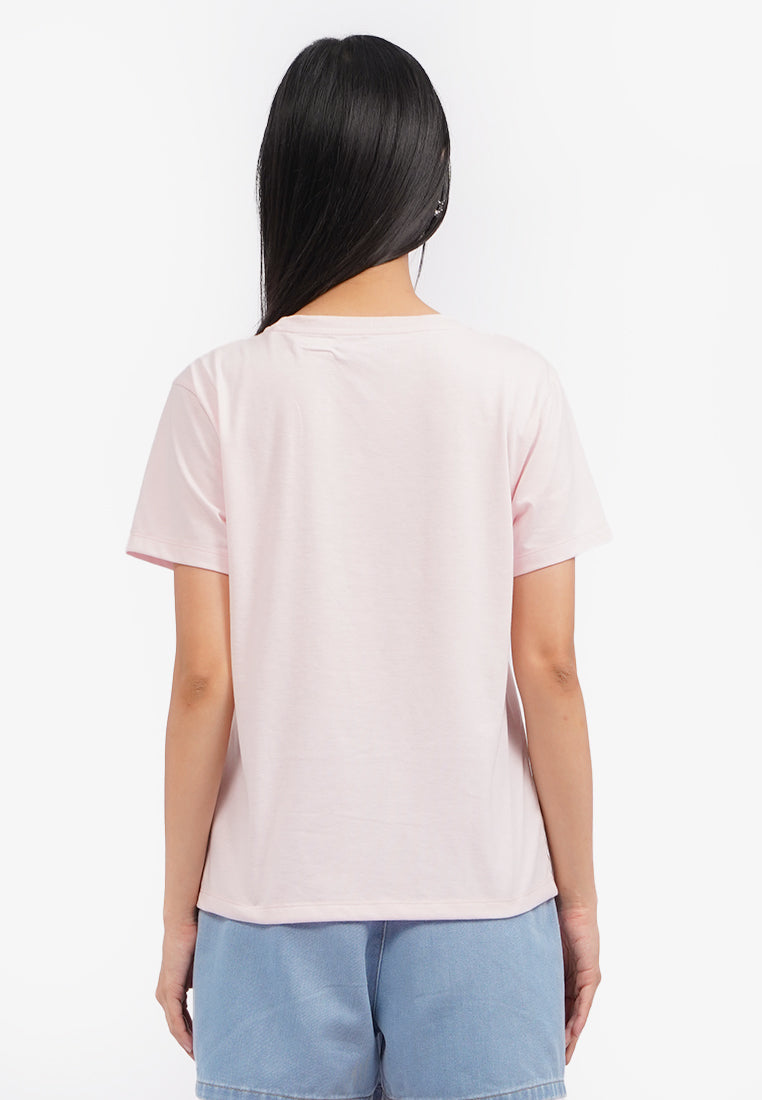 Short Sleeve Graphic T-Shirt L.Pink