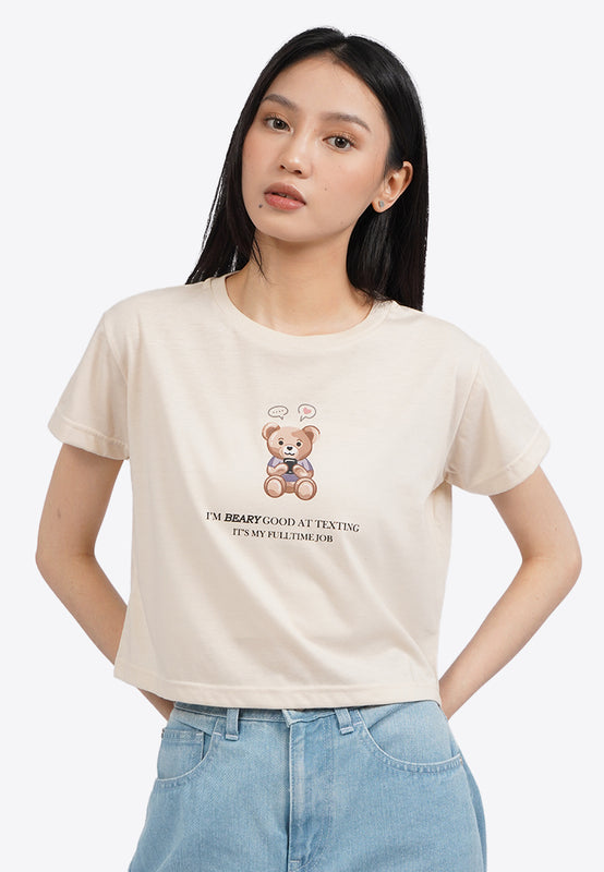 Short Sleeve Graphic Crop Tee
