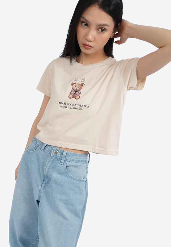 Short Sleeve Graphic Crop Tee
