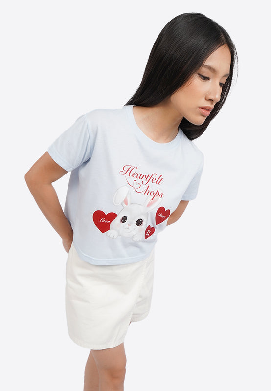 Short Sleeve Graphic Crop Tee