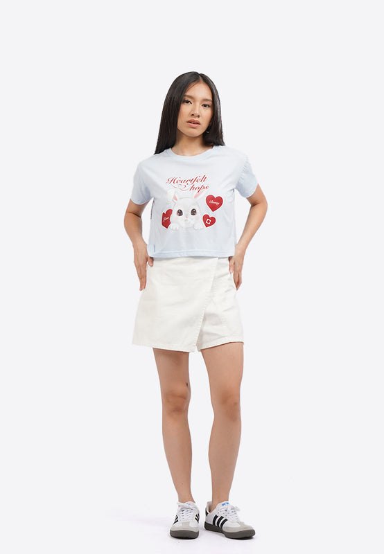 Short Sleeve Graphic Crop Tee