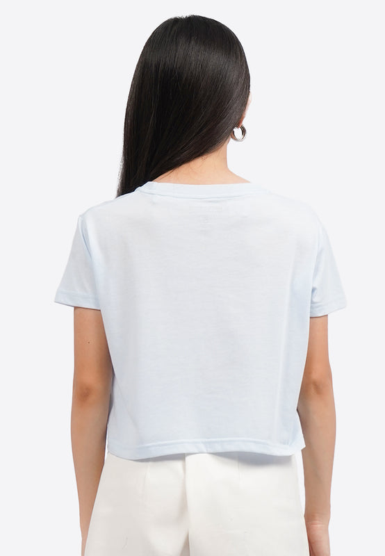Short Sleeve Graphic Crop Tee