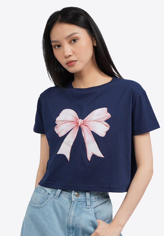 Short Sleeve Graphic Crop Tee