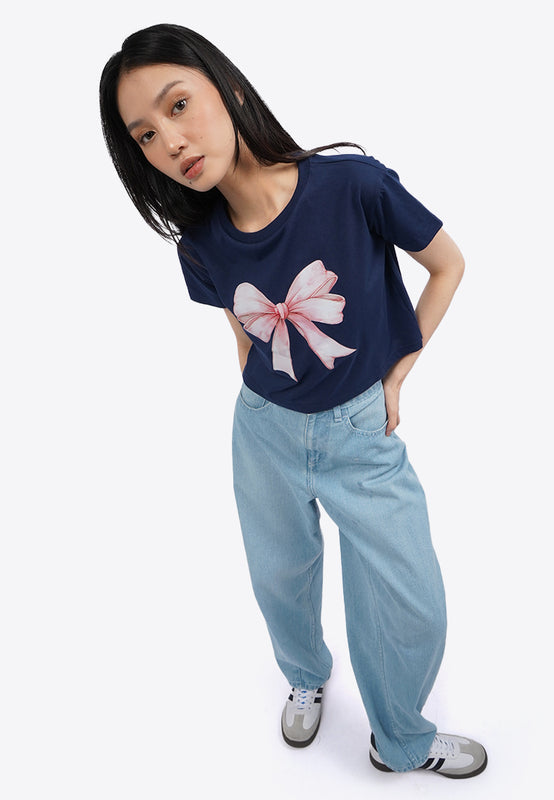 Short Sleeve Graphic Crop Tee